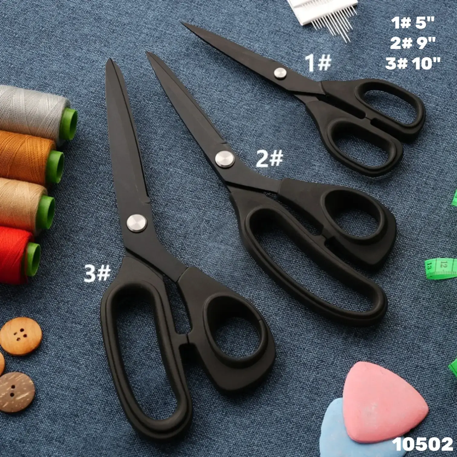 מספריים שחורות 5″ / 9″ / 10″ – מספריים למשרד ולגזירת בדים 