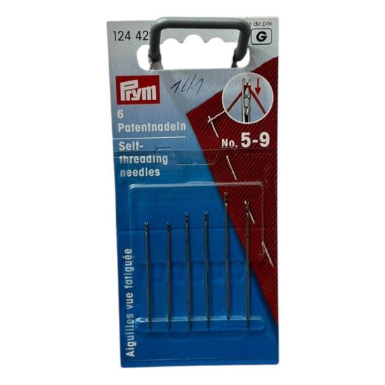 סט מחטי השחלה עצמית Prym – מידות 5-9 (6 יחידות)