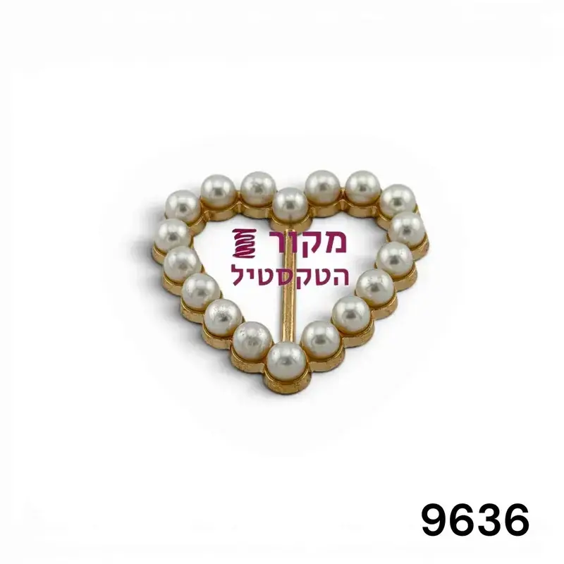 אבזם לב פנינים דקורטיביות לשמלות, חגורות ועיצוב אירועים