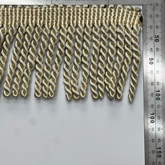 סרט פרנזים קלועים בצבע שמנת וזהב – אורך 8 ס״מ דגם1943