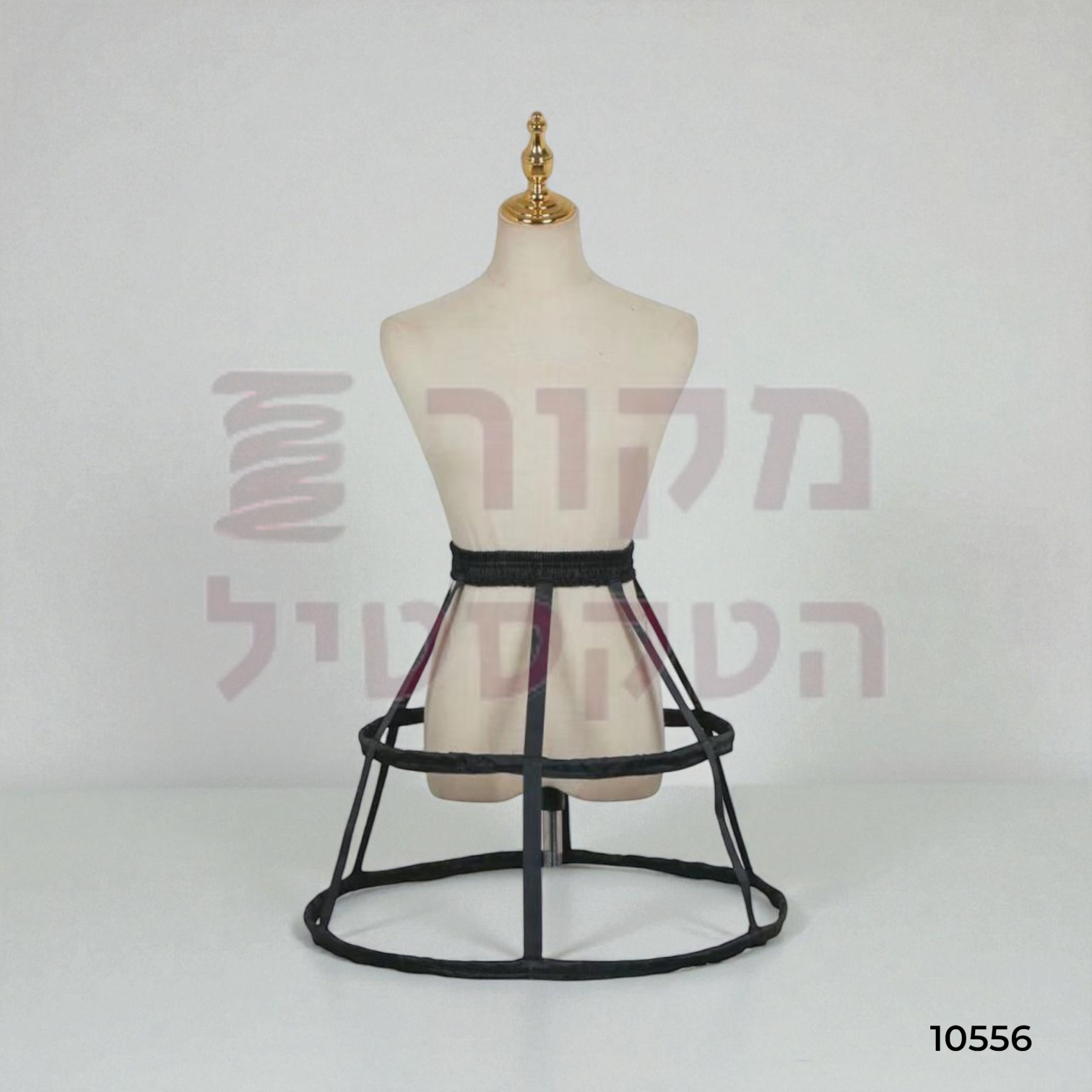 חצאית ניפוח קרינולינה 2 שלבים שחורה קצרה | דגם 10556 | מקור הטקסטיל