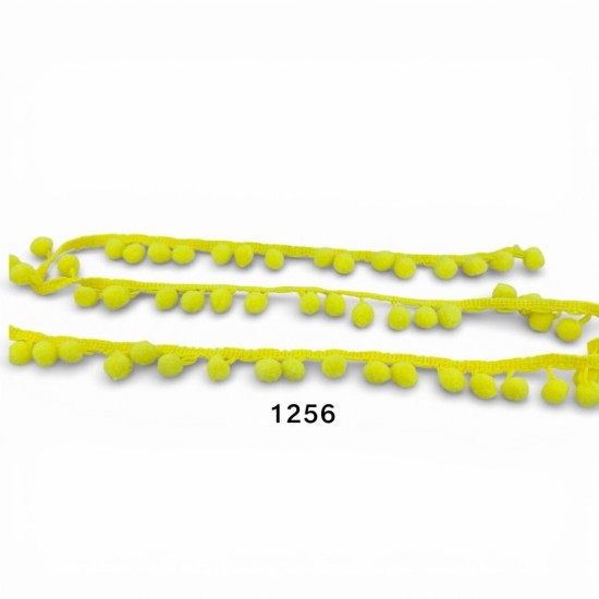 פרנז פונפונים צהוב זוהר דגם 1256 | מחיר למטר