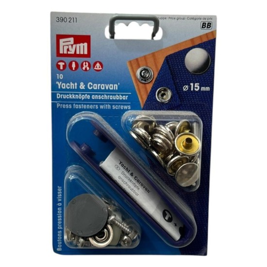 לחצניות הברגה “Yacht & Caravan” 15 מ”מ – Prym