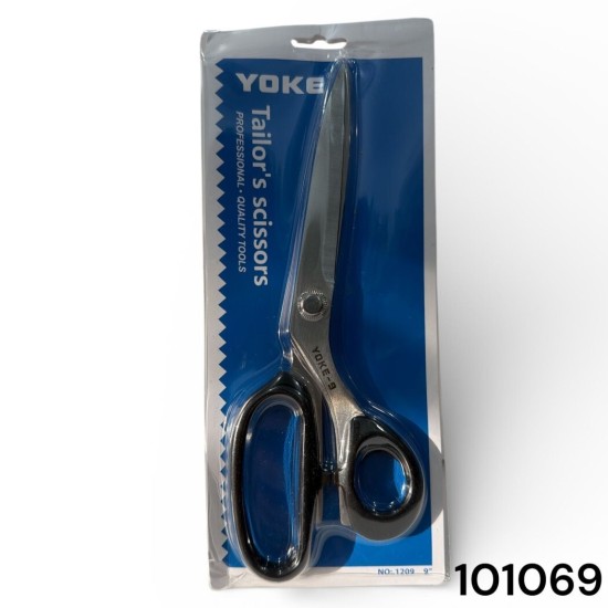 מספריים מקצועיים לתפירה YOKE דגם 1209 (101069) – 9 אינץ' – נירוסטה קלת משקל – כלי איכות מקצועיים – למספרת בדים וכורכנות