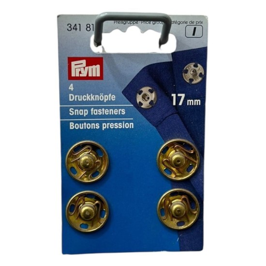 תיקתקים מתכת Prym – 17 מ”מ (סט 4 יחידות)