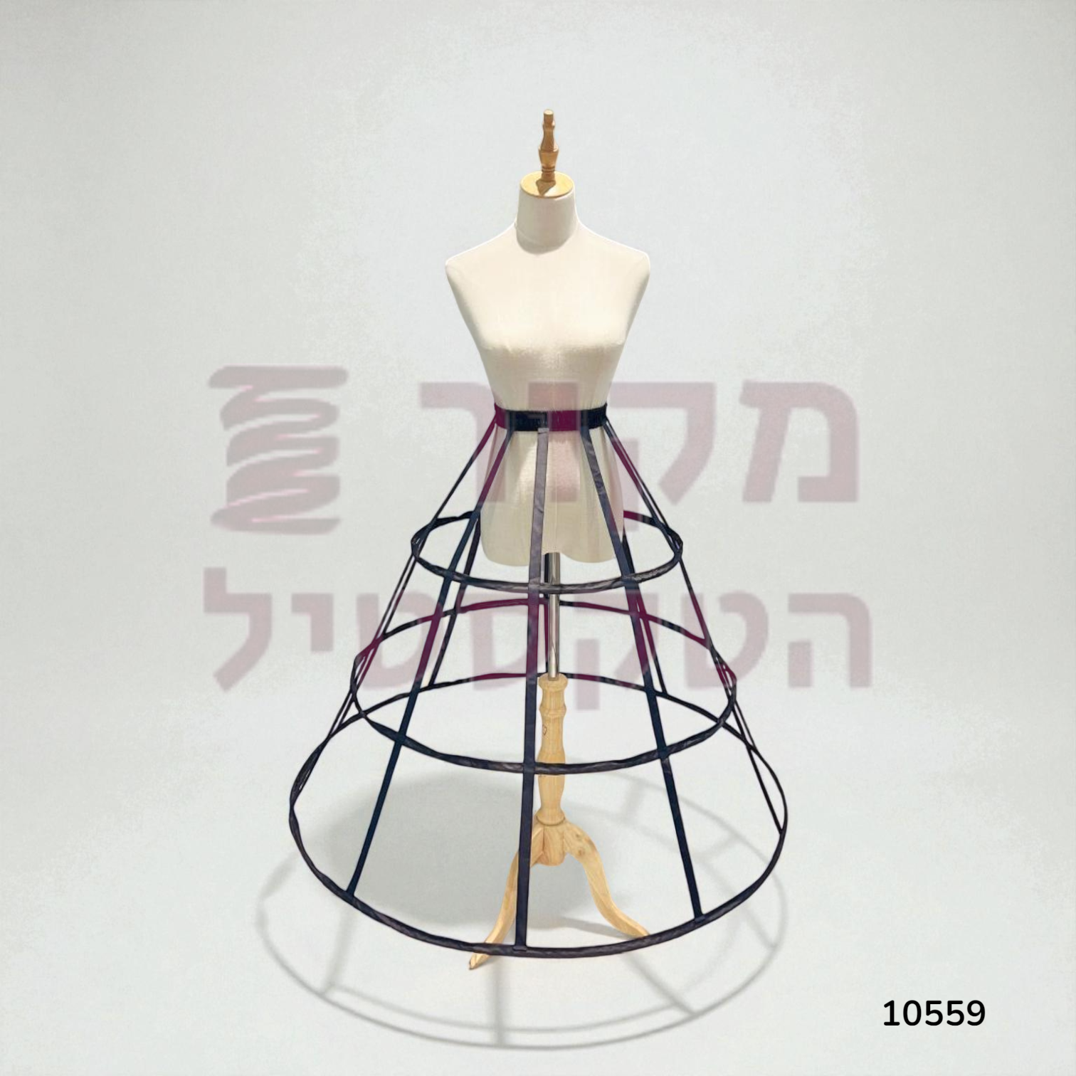 חצאית ניפוח מקצועית קרינולינה שחורה | דגם 10559 | מקור הטקסטיל