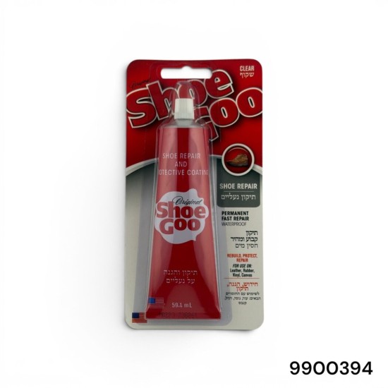 SHOE GOO דבק מקצועי לתיקון נעליים 59.1 מ"ל | שקוף | עמיד במים | תוצרת ארה"ב | דגם 990O394