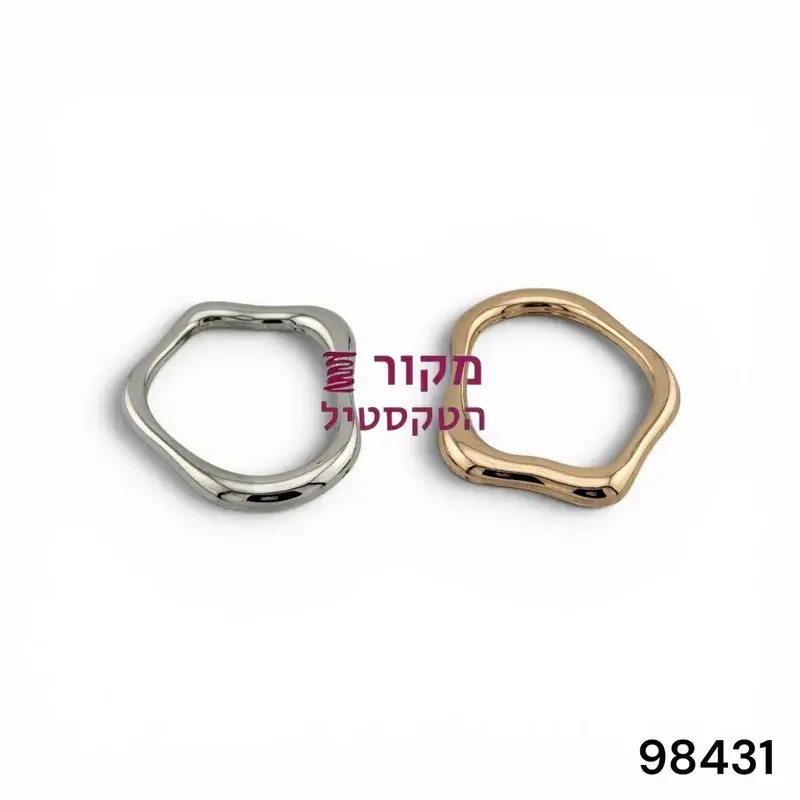 אבזם טבעת דקורטיבית בצורת גל לבגד ים ולשמלה