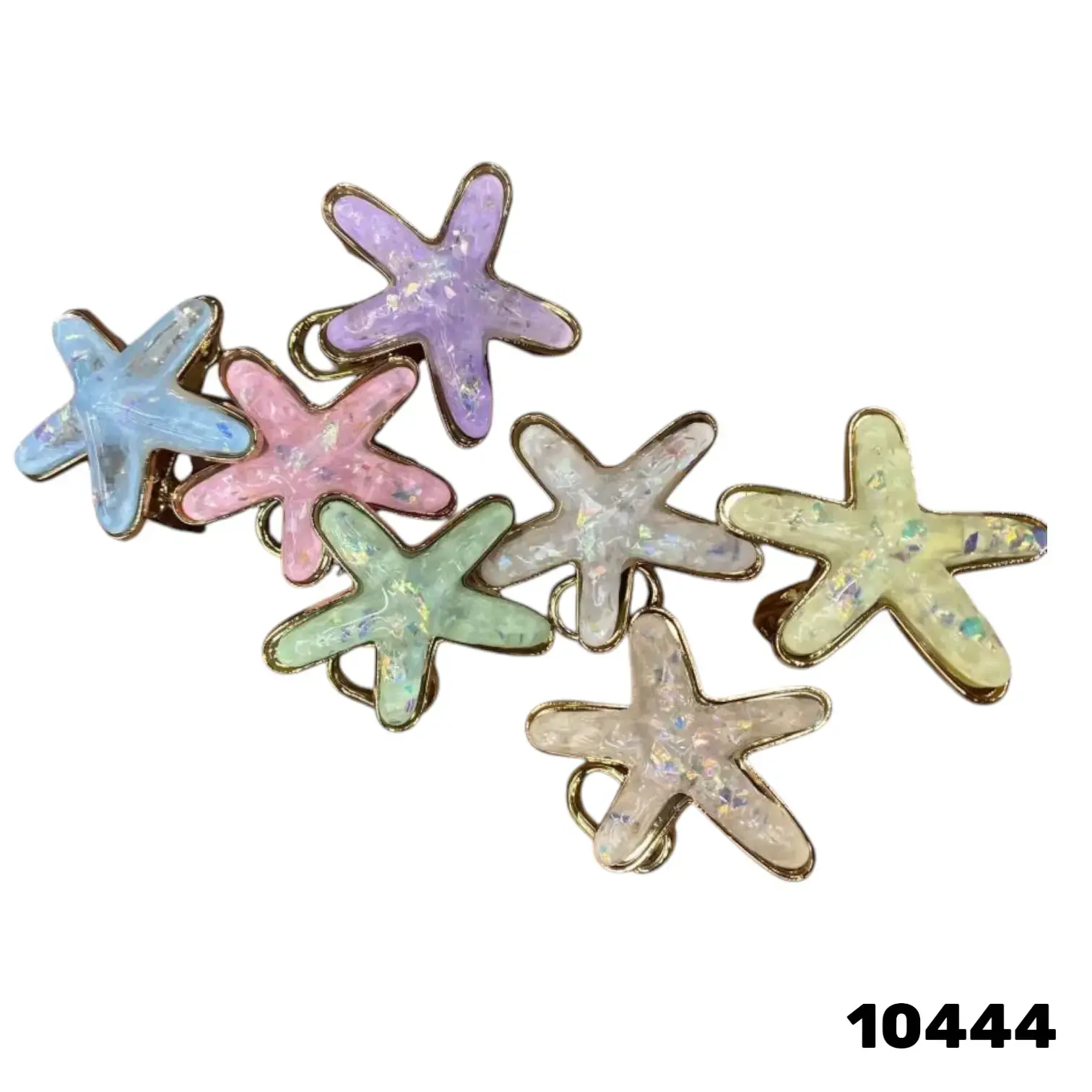 קישוטי כוכב ים פסטל משרף – כוכבי ים צבעוניים ליצירה, שיער ותפירה 