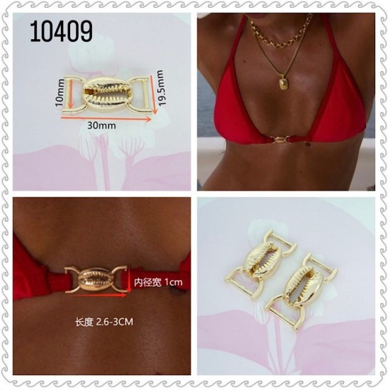 חיבור דקורטיבי בצורת קונכייה לבגד ים 