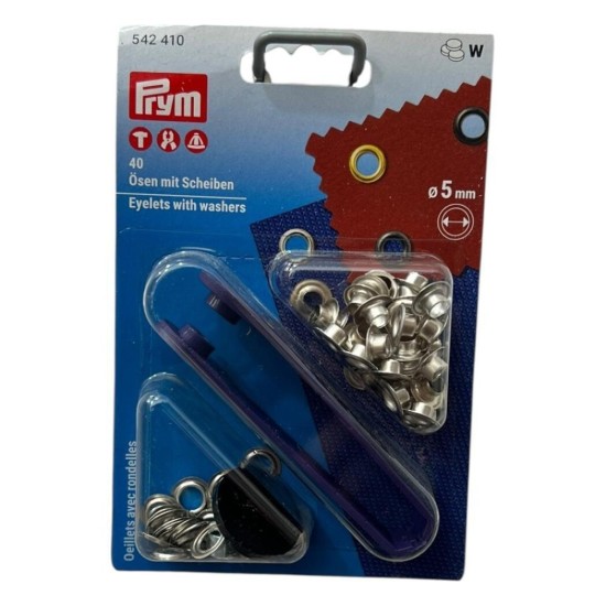 סט עיניות עם דיסקיות 5 מ”מ מתכת – Prym