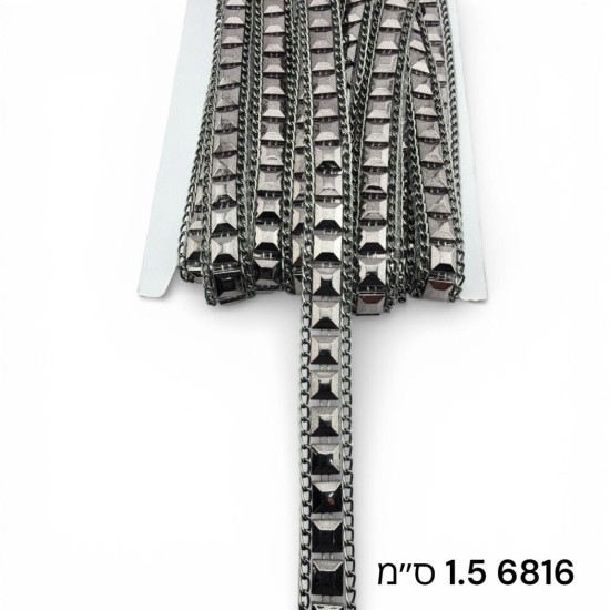 סרט אבנים גרפיט פירמידות גמיש 1.5 ס״מ 6816