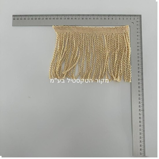 פרנז טקסטיל מפותל בצבע זהב – גובה 15 ס”מ – נמכר לפי מטר דגם 9400